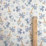 Tessuto Cotone H 140 cm -  ELEFANTINI MARINAI