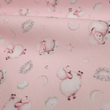 Piquet millerighe con stampa digitale H 150 cm - PECORELLE DOLCI SOGNI/ROSA