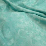 Cotone Americano H 110 cm - DAMASCATO ACQUAMARINA