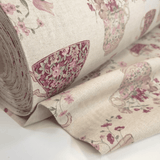 Rohbaumwolle H 280 cm - ROSA BLUMEN