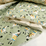 Trapuntato in tela di cotone double face H 140 cm - ZEBRE