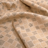 Cotone Americano H 110 cm - FANTASIA BEIGE/VERDE SALVIA