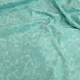 Cotone Americano H 110 cm - DAMASCATO ACQUAMARINA