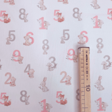 Tessuto Cotone "Collezione Baby Wonderland" H 145 cm - ROSA