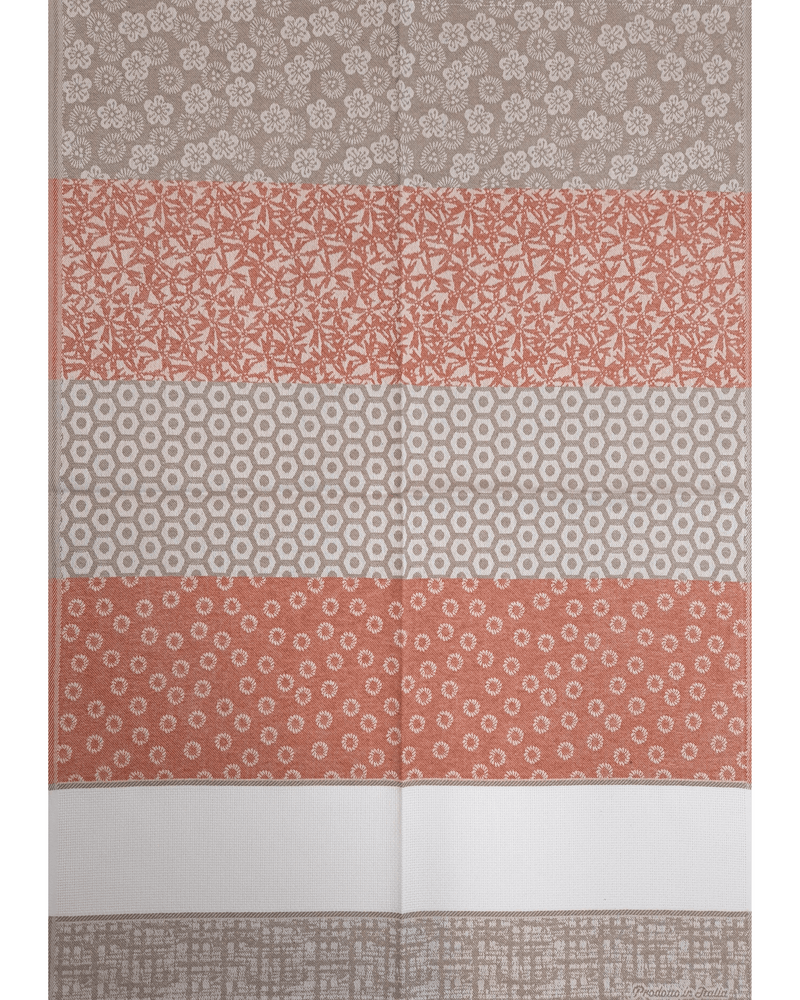 Torchon broderie pur coton - BONHOMME DE NEIGE