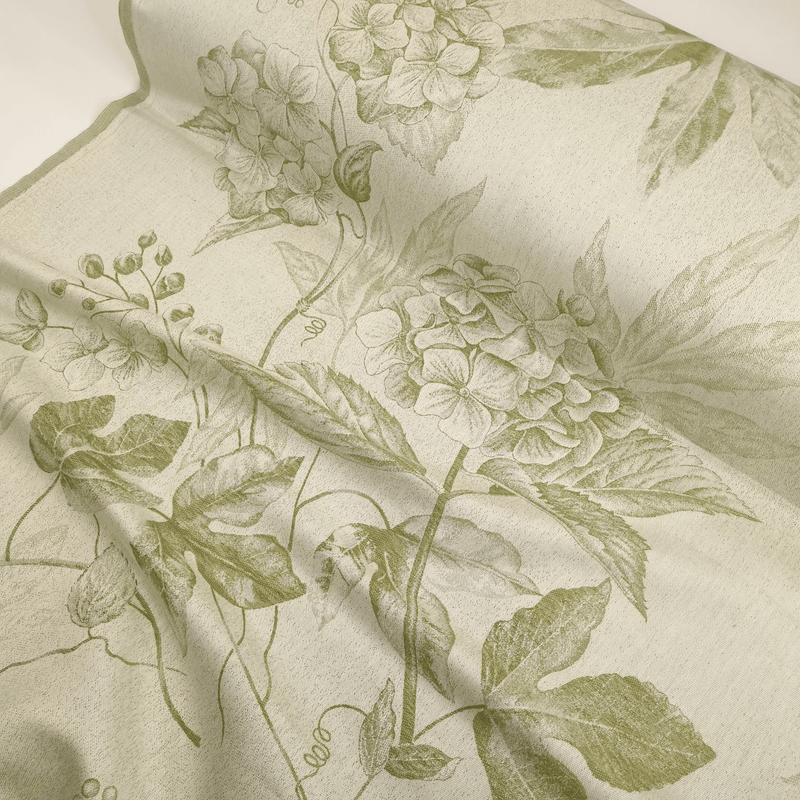 Tovagliato Fiandra in Misto Lino H 180 cm - ORTENSIE VERDE