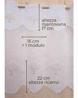 Tenda a vetro ricamata - ALBERO DELLA VITA