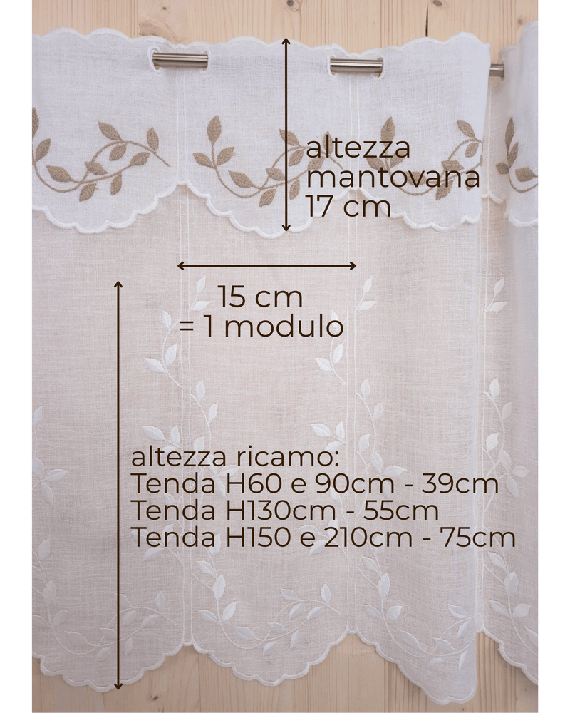 Tenda a vetro ricamata - RAMETTI