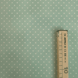 Cotone Americano H 110 cm - POIS BIANCHI/MENTA CHIARO