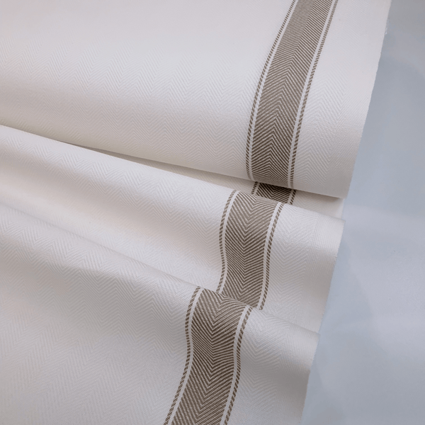 Tessuto per Asciugapiatti spinato H 60 cm - BIANCO RIGA NOCCIOLA