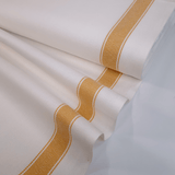 Tissu torchon chevrons H 60 cm - RAYURES BLANCHES JAUNES