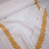 Tissu torchon chevrons H 60 cm - RAYURES BLANCHES JAUNES