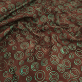 Cotone Americano Batik H 110 cm - FANTASIA MARRONE/ACQUAMARINA