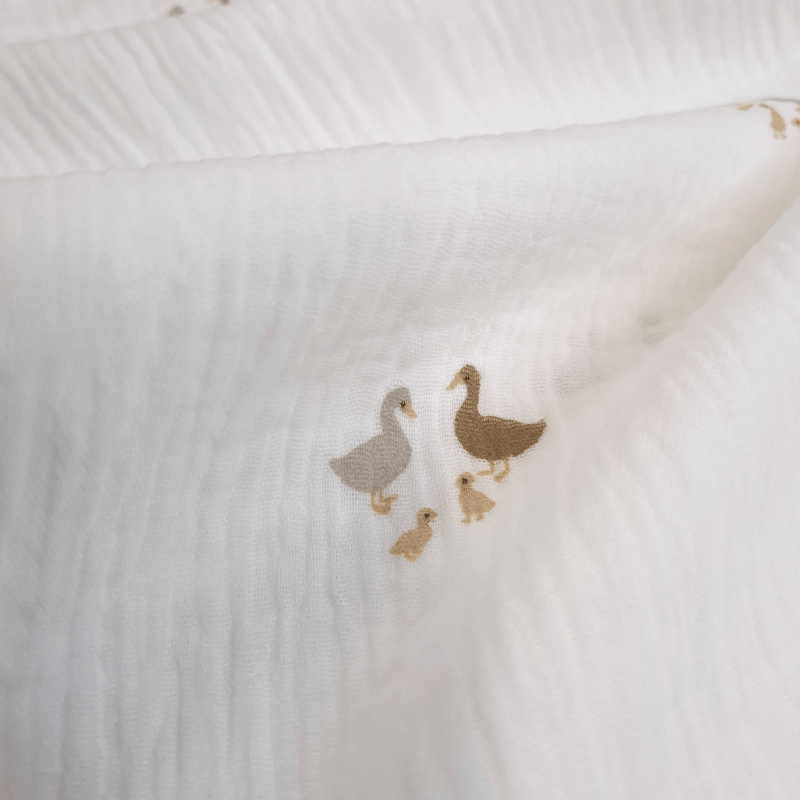 Mussola di Cotone Doppia Garza H 140 cm - PAPERELLE/LATTE