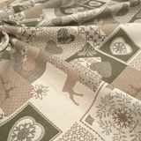 Tessuto Arredo Gobelin H 280 cm - FANTASIA TIROLESE/VERDE MUSCHIO