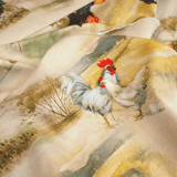 Cotone Fondo Panama Digital H 160 cm - GALLI E GALLINE