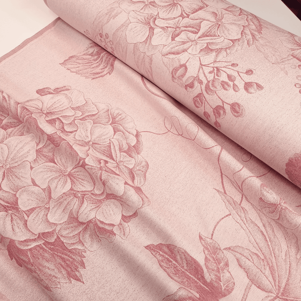 Tovagliato Fiandra in Misto Lino H 180 cm - ORTENSIE ROSA