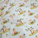 Tessuto Cotone H 140 cm -  VOLPINE NEL BOSCO