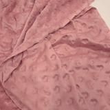 Minky H 150 cm - CUORI ROSA ANTICO