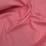 Cotone Americano H 110 cm - POIS VERDI/ROSA