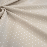 Piquet de coton H 150 cm - COEURS BEIGE