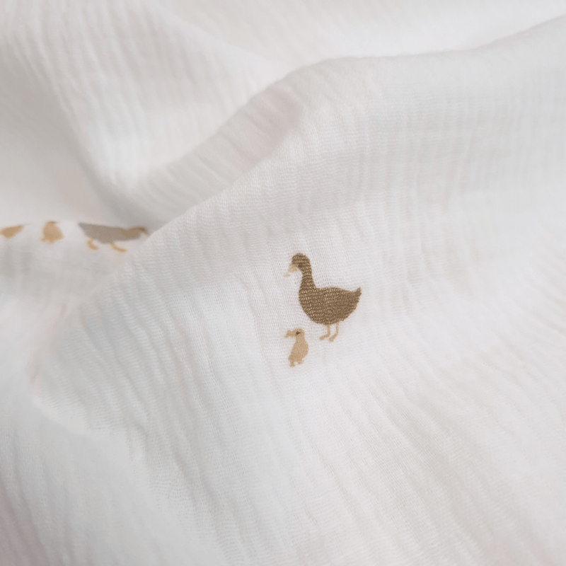 Mussola di Cotone Doppia Garza H 140 cm - PAPERELLE/LATTE