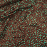 Cotone Americano Batik H 110 cm - FANTASIA MARRONE/ACQUAMARINA