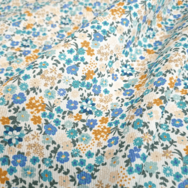 Piquet millerighe H 150 cm - MINI FIORELLINI/INDACO
