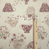 Rohbaumwolle H 280 cm - ROSA BLUMEN