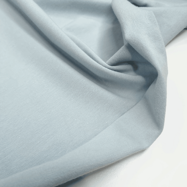 Baumwolljersey H 150 cm – EINFARBIG HELLPUDERBLAU
