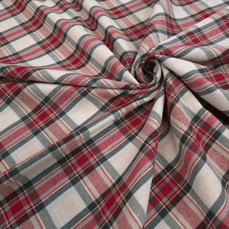 Tissu écossais H 320 cm - CARREAUX ROUGES