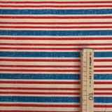Cotone Americano H 110 cm - RIGHE ROSSE/BLU