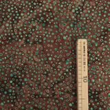 Cotone Americano Batik H 110 cm - FANTASIA MARRONE/ACQUAMARINA