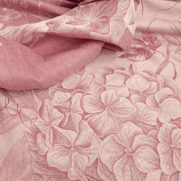 Tovagliato Fiandra in Misto Lino H 180 cm - ORTENSIE ROSA