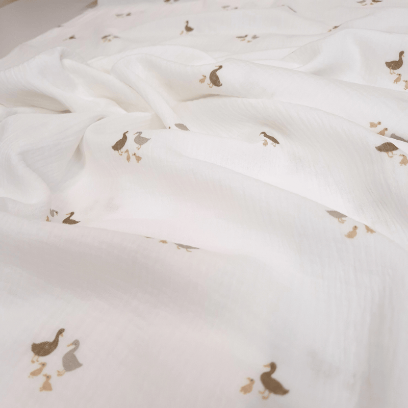 Mussola di Cotone Doppia Garza H 140 cm - PAPERELLE/LATTE