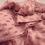 Minky H 150 cm - CUORI ROSA ANTICO