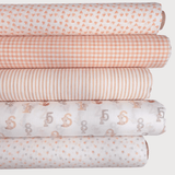 Tessuto Cotone "Collezione Baby Wonderland" H 145 cm - TERRACOTTA CHIARO