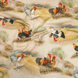 Cotone Fondo Panama Digital H 160 cm - GALLI E GALLINE