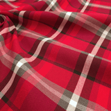 Tessuto Arredo M. Cotone H 280 cm - QUADRO ROSSO/GRIGIO