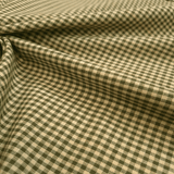 Tessuto Cotone H 110 cm - MINI QUADRETTO VERDONE/ECRU