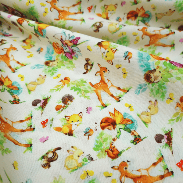 Digitaler Baumwollstoff H 150 cm – WOODLAND FAIIES