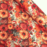 Cotone Fondo Panama Stampa Digitale H 280 cm - AUTUNNO FIORITO