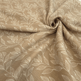Mousseline imprimée - PLUMES/TERRE CUITE H 140 cm