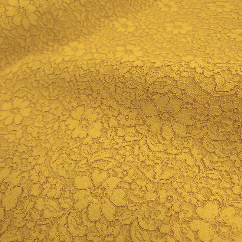 Wollfilz mit Spitze – GELB – Mindestschnitt oder Vielfaches von 25 x 135 cm