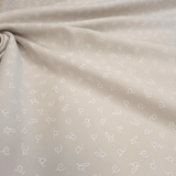 Piquet de coton H 150 cm - LETTRES BEIGES