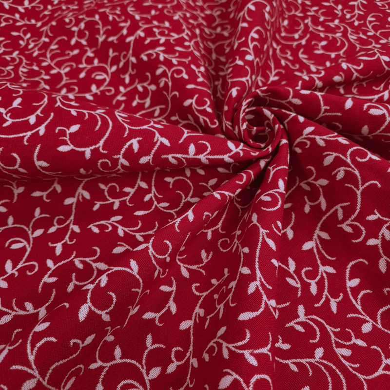 Tessuto Arredo Gobelin H 280 cm - RAMI/ROSSO
