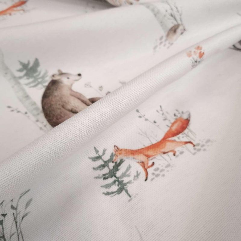 Digitaler Hintergrund aus Baumwollmischung Panama H 280 cm – WALDTIERE