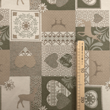 Tessuto Arredo Gobelin H 280 cm - FANTASIA TIROLESE/VERDE MUSCHIO
