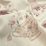 Rohbaumwolle H 280 cm - ROSA BLUMEN