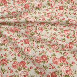 Rohbaumwolle H 280 cm - ROSA BLUMEN